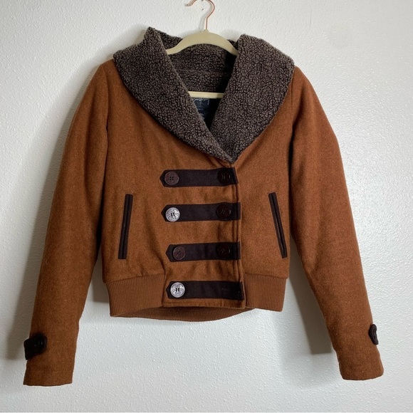 Stussy Peacoat Button-Up Double‎ Breasted Coat Small - Picture 1 of 7